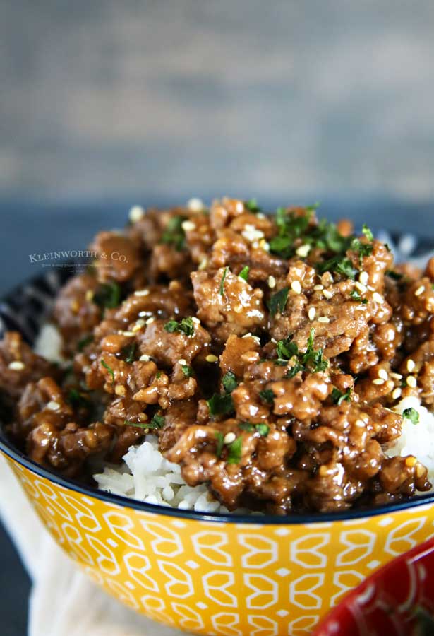 Korean Ground Beef with rice