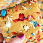 Patriotic M&M's Cookie Bars