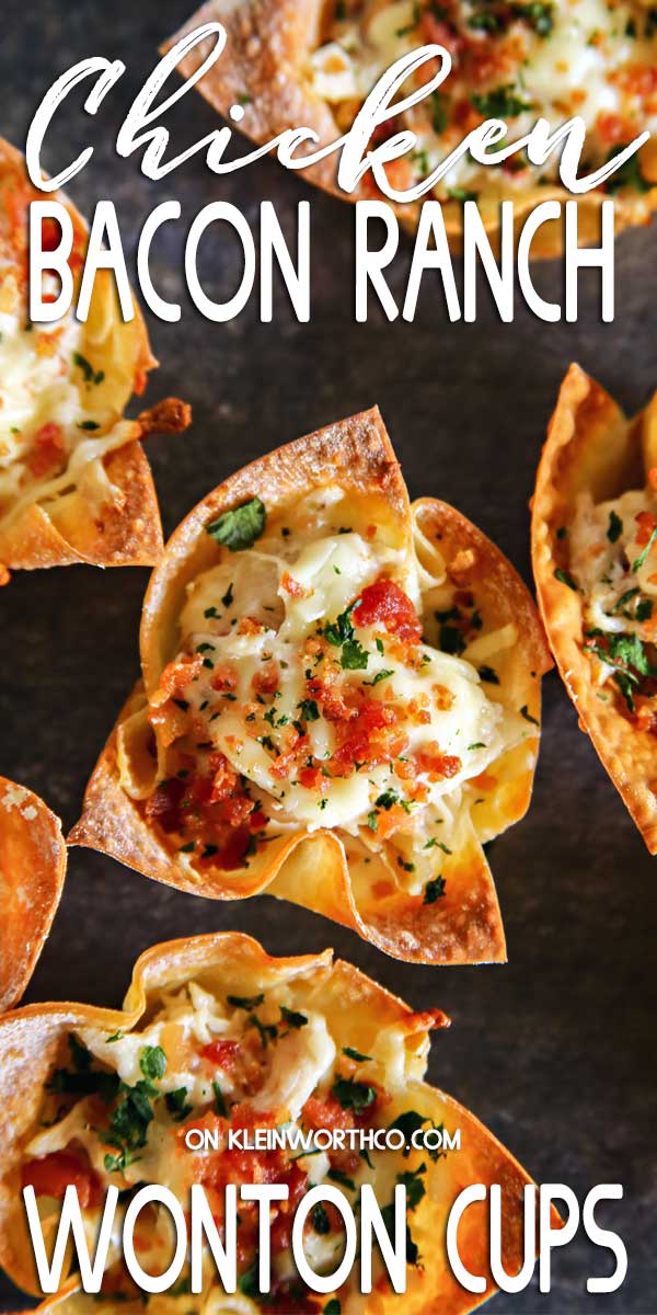 Chicken Bacon Ranch Wonton Cups