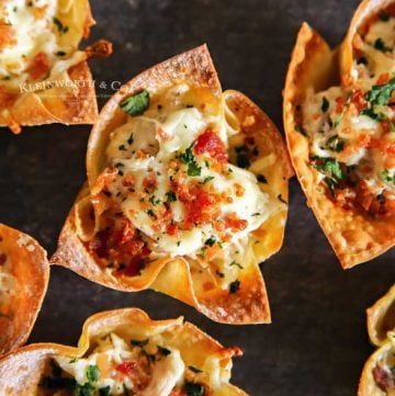 Chicken Ranch Wonton Cups