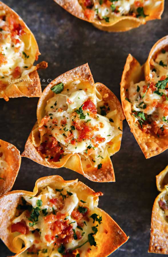 Chicken Ranch Wonton Cups