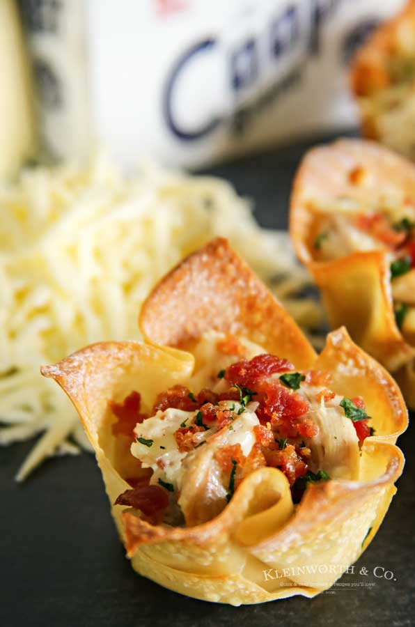 Party Snack - Chicken Bacon Ranch Wonton Cups