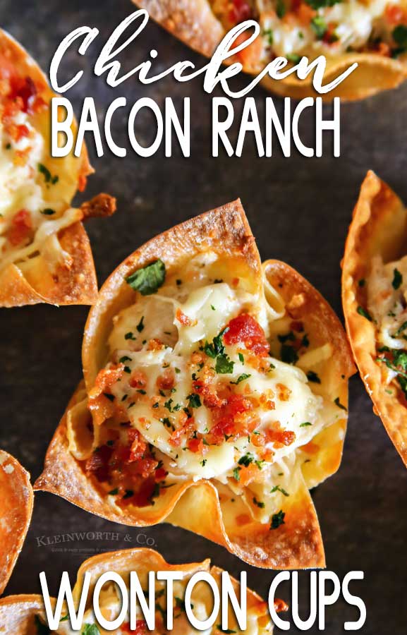 Chicken Bacon Ranch Wonton Cups