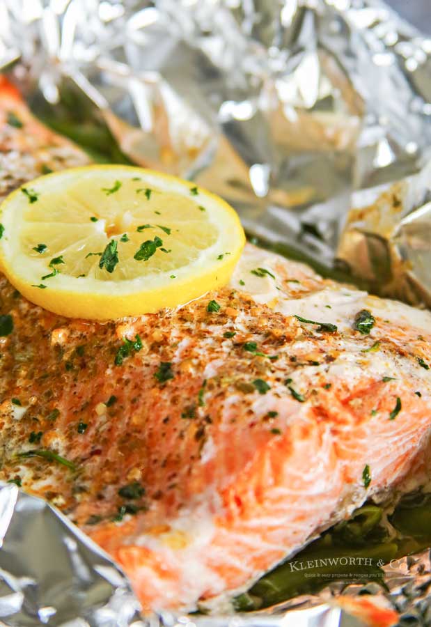 Foil Packet Garlic Butter Salmon