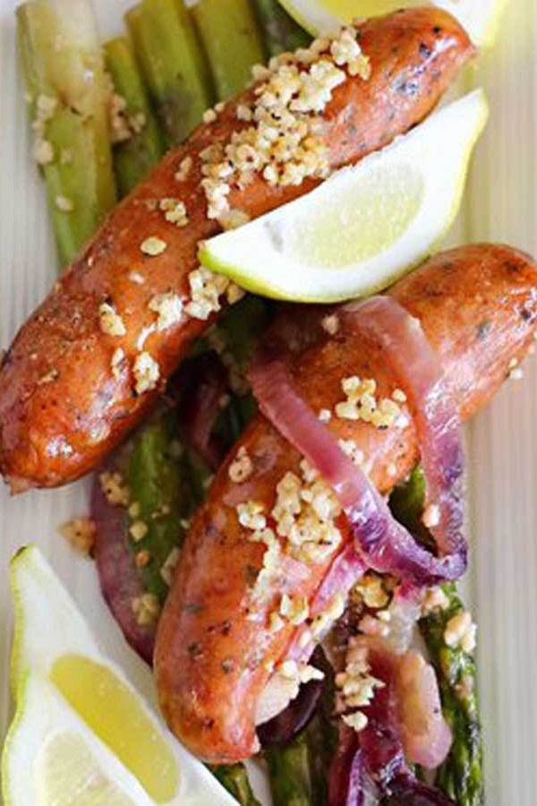 Garlic Sausage & Asparagus