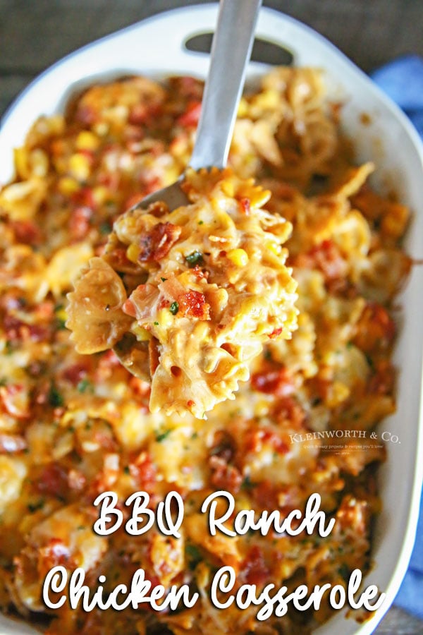 BBQ Ranch Chicken Casserole