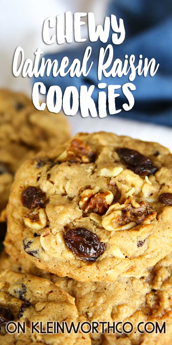 Chewy Oatmeal Raisin Cookies