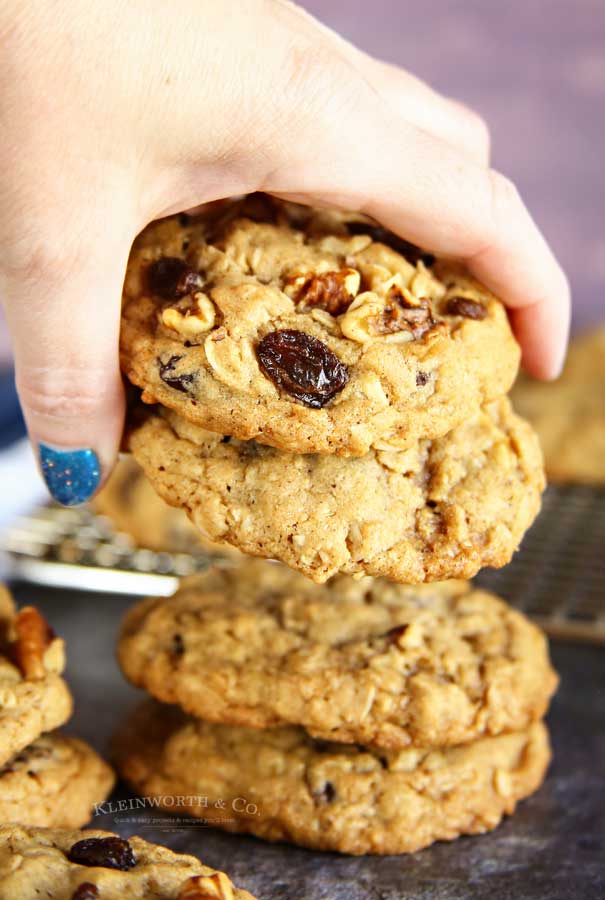 stack of oatmeal cookies