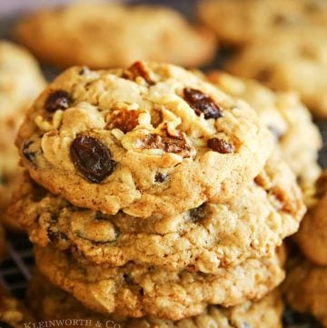 Oatmeal Raisin Cookies with walnuts