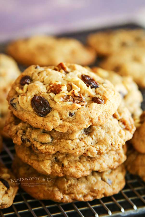 Oatmeal Raisin Cookies with walnuts