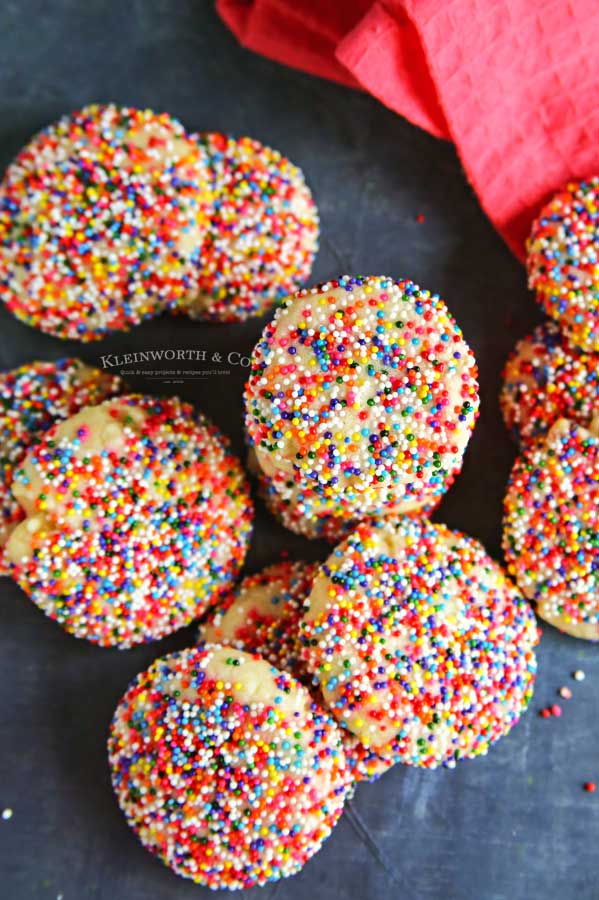 how to make Rainbow Sprinkle Cookies