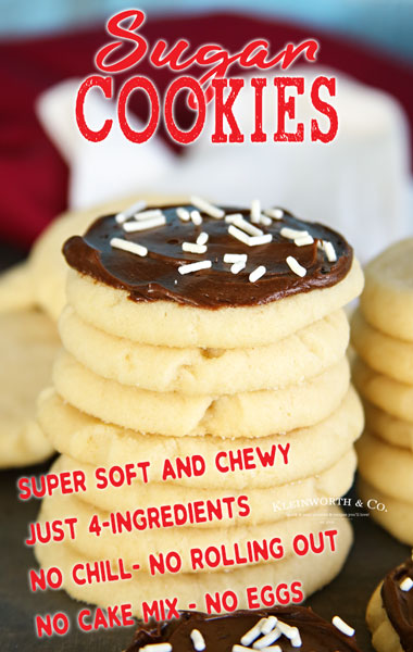 4-Ingredient Sugar Cookies - Yummi Haus