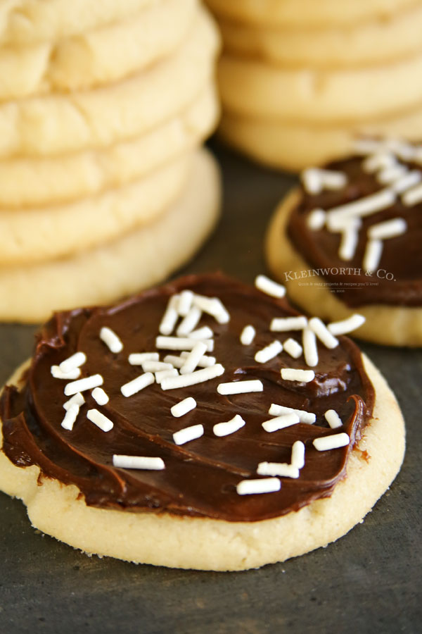 chocolate frosted sugar cookies