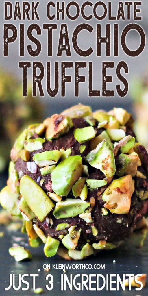 Dark Chocolate Pistachio Truffles