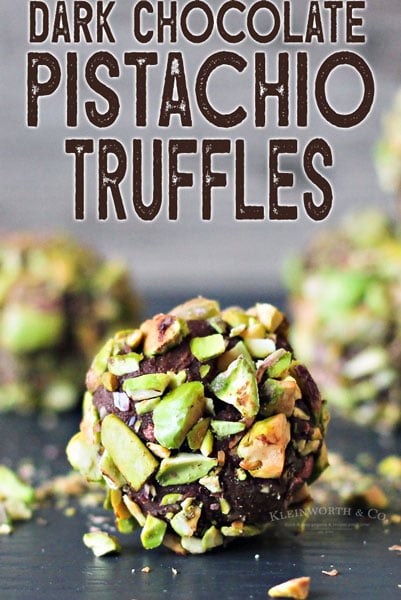 Dark Chocolate Pistachio Truffles