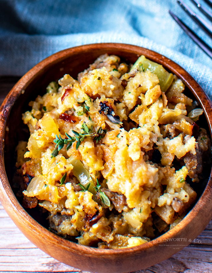Classic bread stuffing with sausage