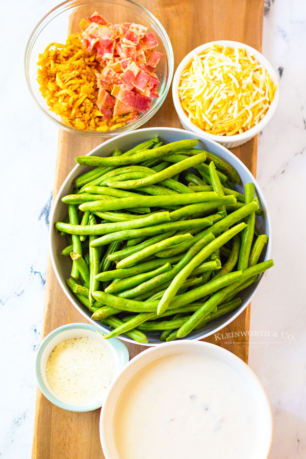 ingredients to make Loaded Green Bean Casserole