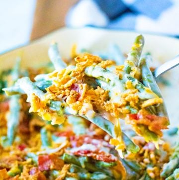 Green Bean Casserole with bacon