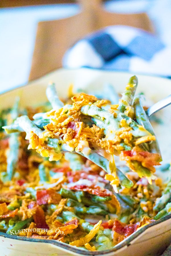 Green Bean Casserole with bacon