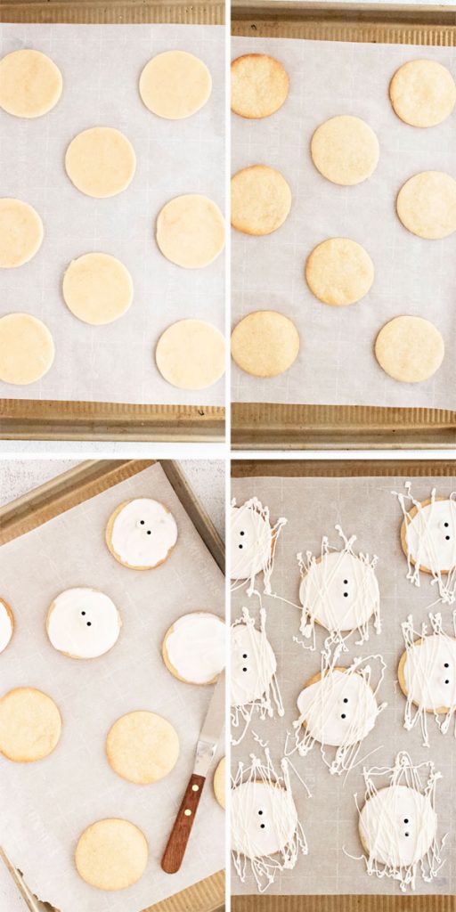 Decorating Mummy Halloween Cookies