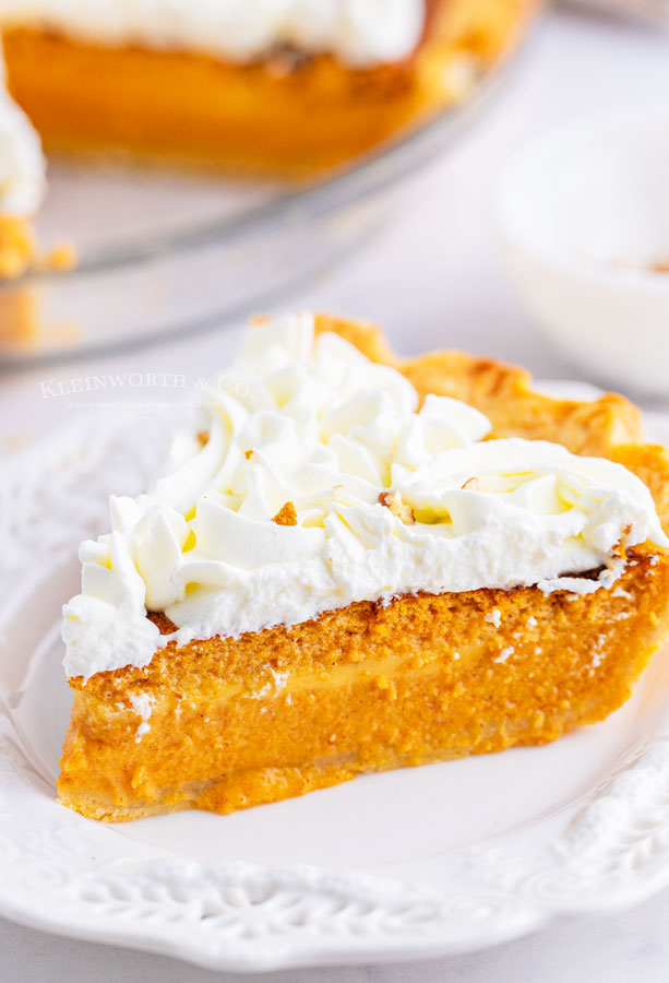 slice of pumpkin pie