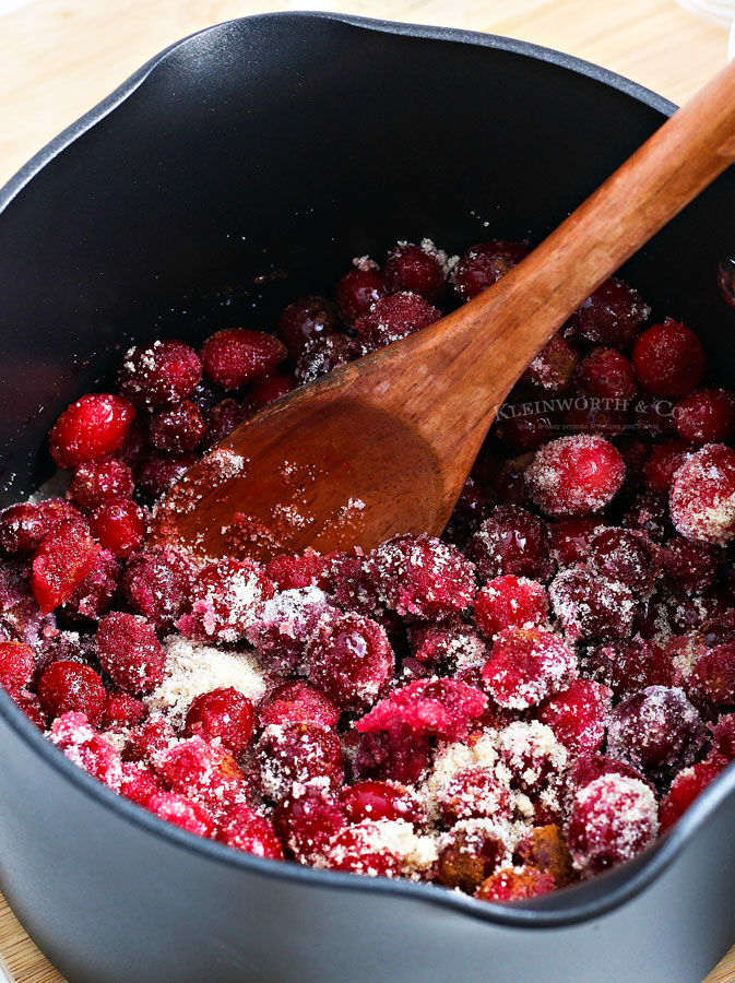 Stirring Ingredients - Cranberry Sauce