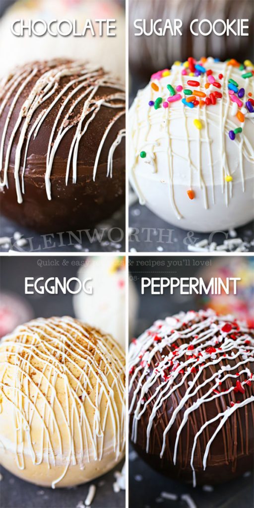 4 flavors Hot Chocolate Bombs