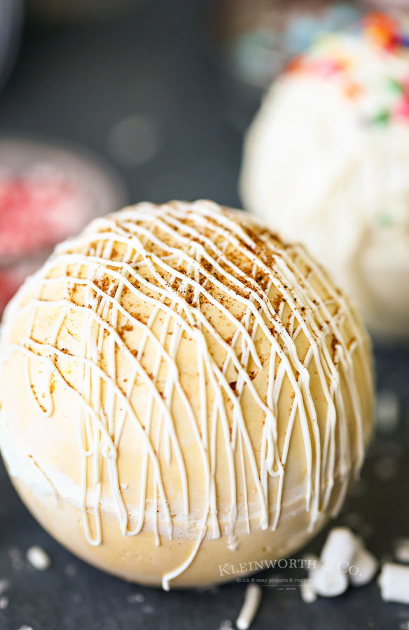 Eggnog Hot Chocolate Bombs