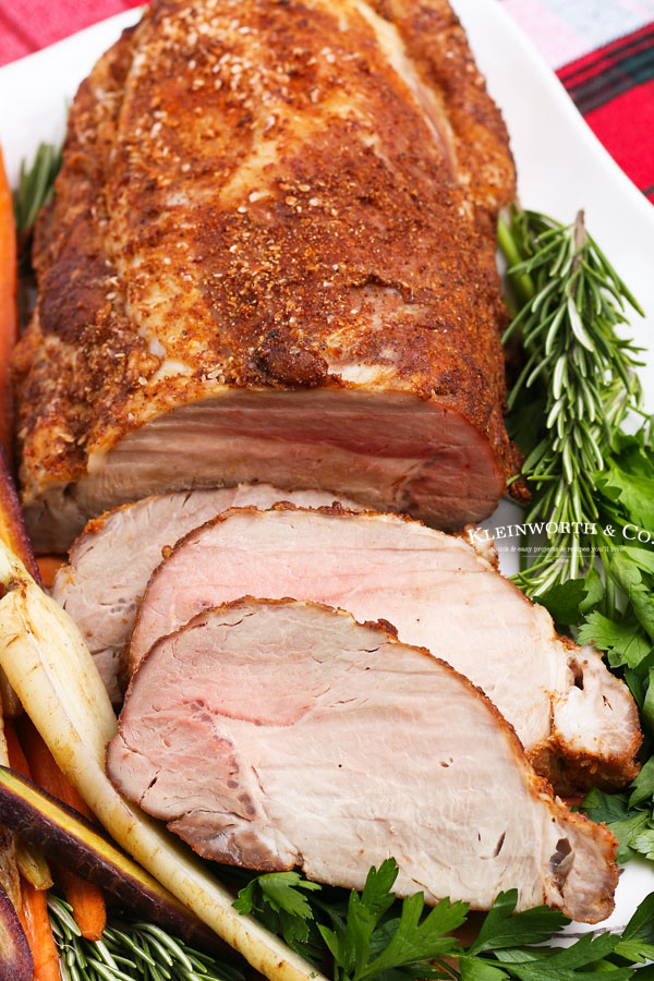 sliced pork roast