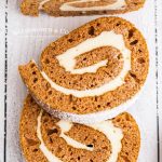 filled pumpkin roll cake