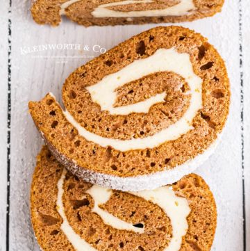 filled pumpkin roll cake