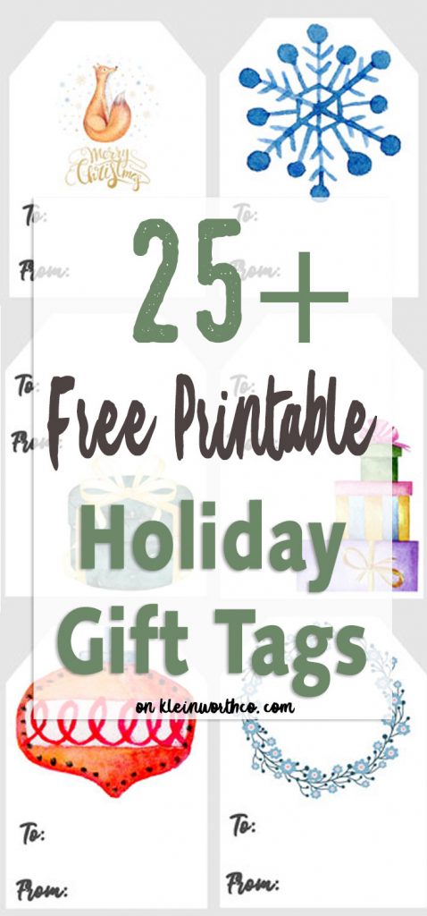 HUGE collection of FREE Christmas Gift Tags Printables