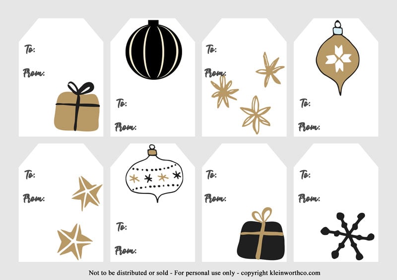 FREE Christmas Gift Tags Printables - Taste of the Frontier