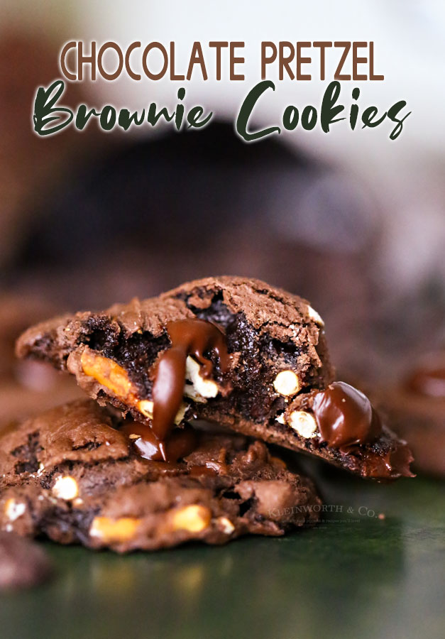 Soft & Chewy Chocolate Pretzel Brownie Cookies