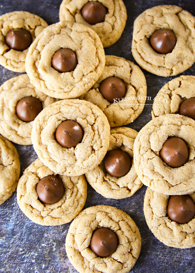 Classic Peanut Butter Cookies with Hershey Kiss