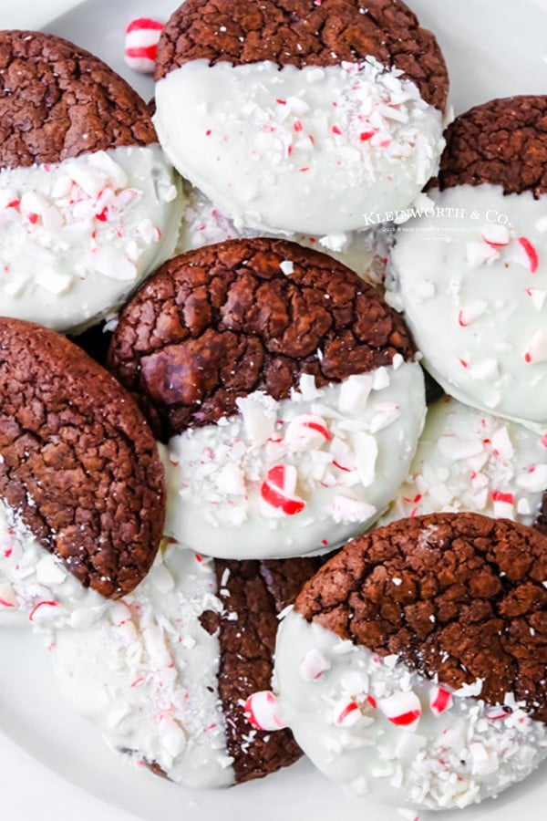 fudgy brownie cookies with white chocolate