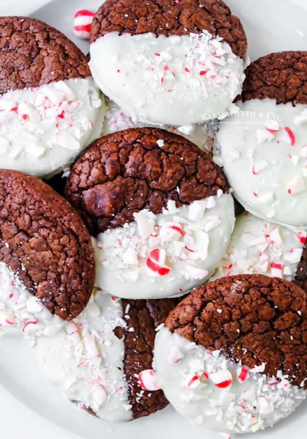 fudgy brownie cookies with white chocolate