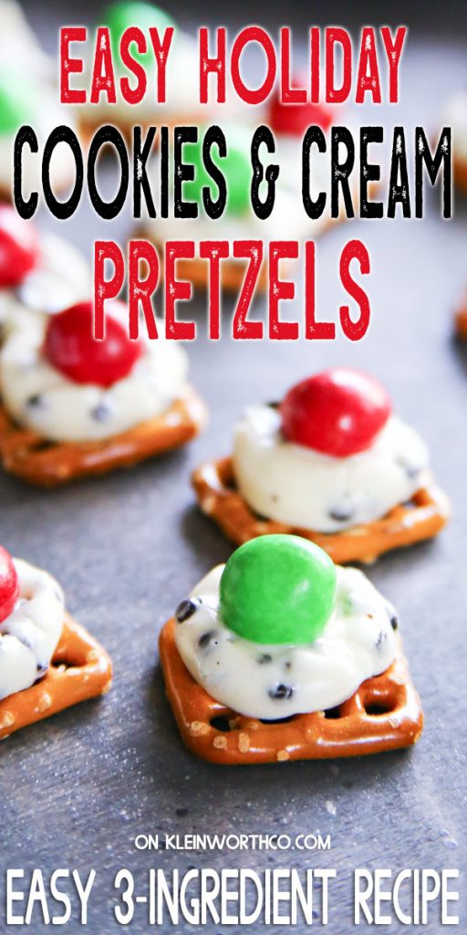 Easy Holiday Cookies & Cream Pretzels