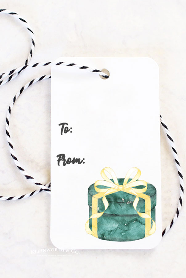 holiday gift tags - free printable