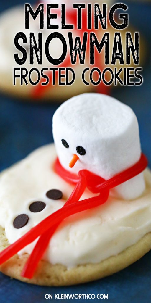 Melting Snowman Frosted Cookies