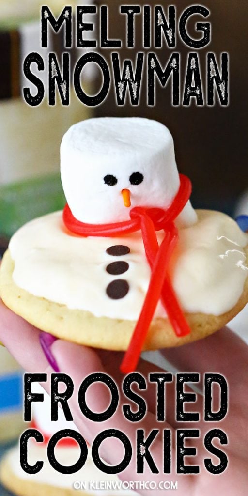 Melting Snowman Frosted Cookies
