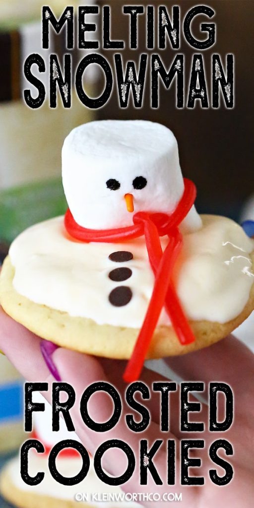 Melting Snowman Frosted Cookies