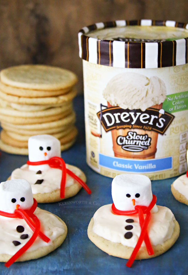 Dessert - Melted Snowman Cookies