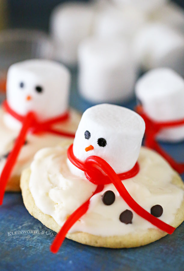 Recipe for Melting Snowman Frosted Cookies