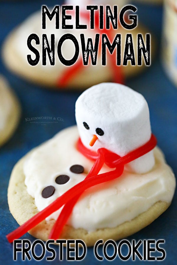 Melting Snowman Frosted Cookies