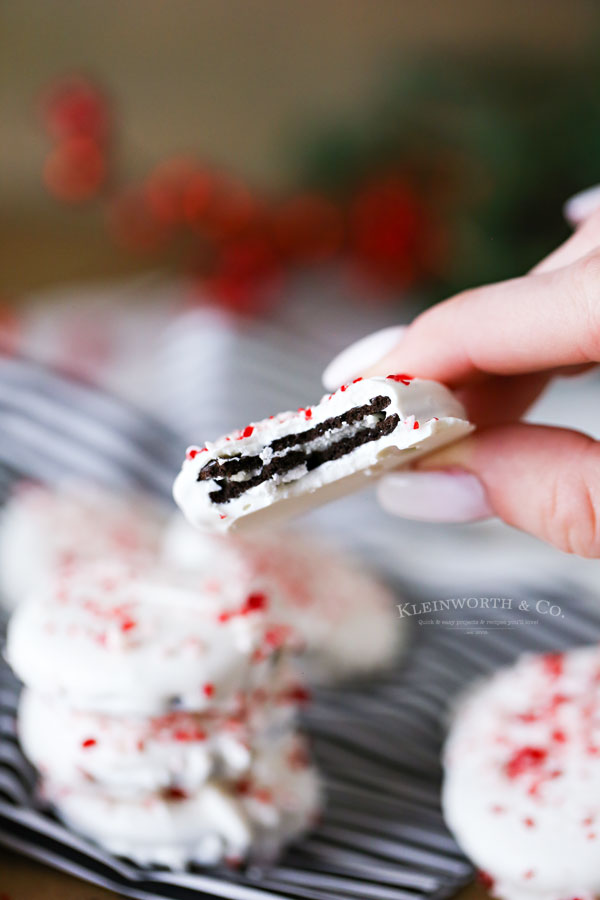 Peppermint Bark Cookies with Oreos