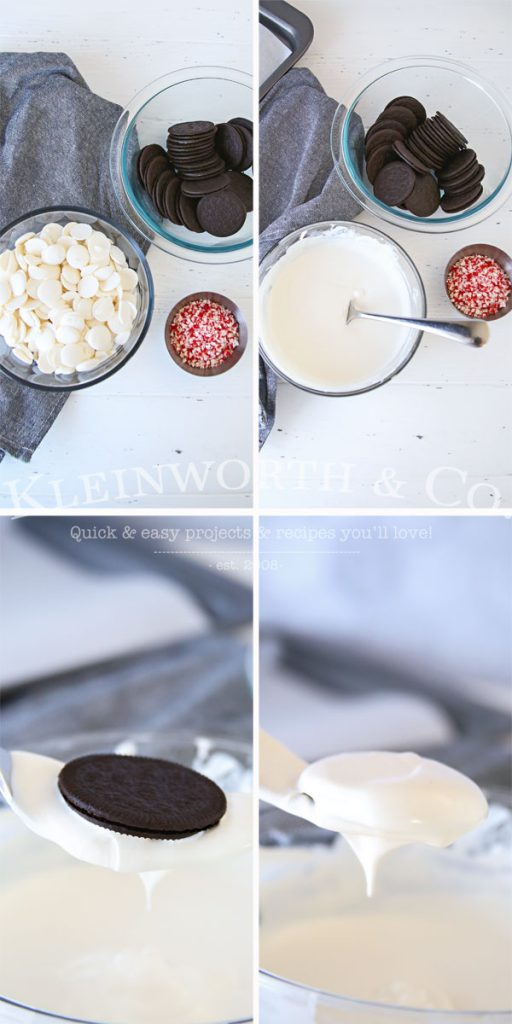 process - tutorial steps for Peppermint Bark Cookies