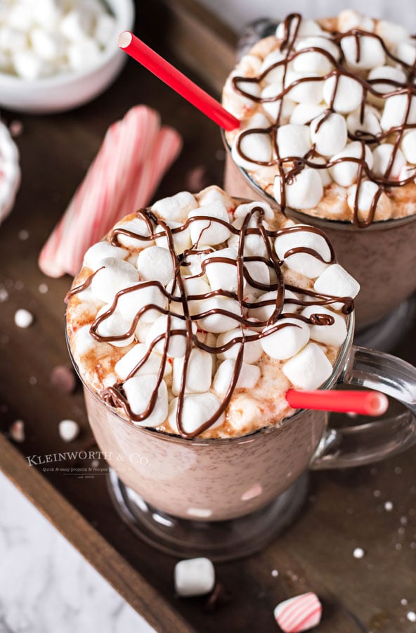 Spiked Peppermint Hot Chocolate