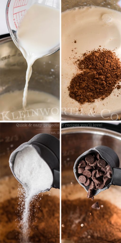 how to make Homemade Peppermint Hot Chocolate in the Instant Pot