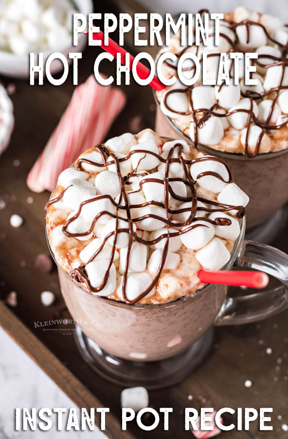 Homemade Peppermint Hot Chocolate - Instant Pot